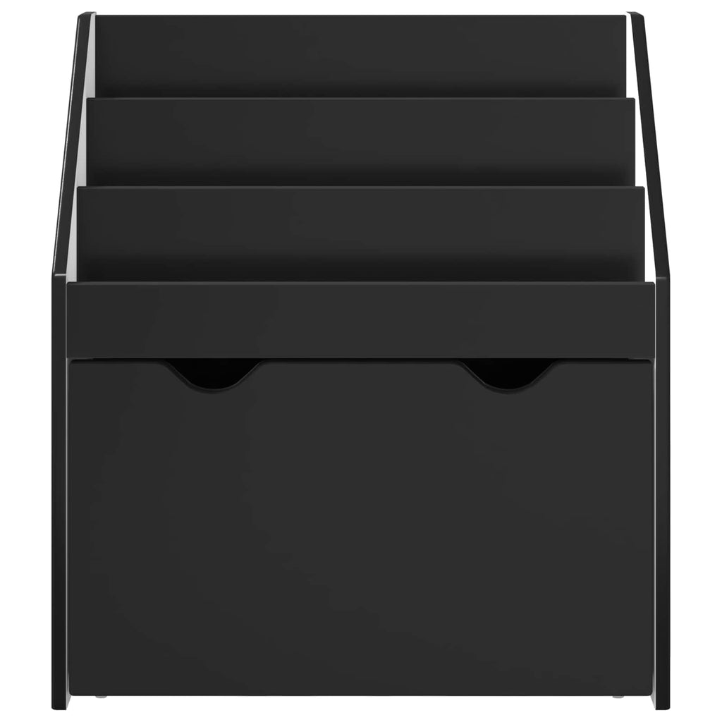 vidaXL Biblioteczka dla dzieci z szufladą Czarny 60 x 29,5 x 69 cm