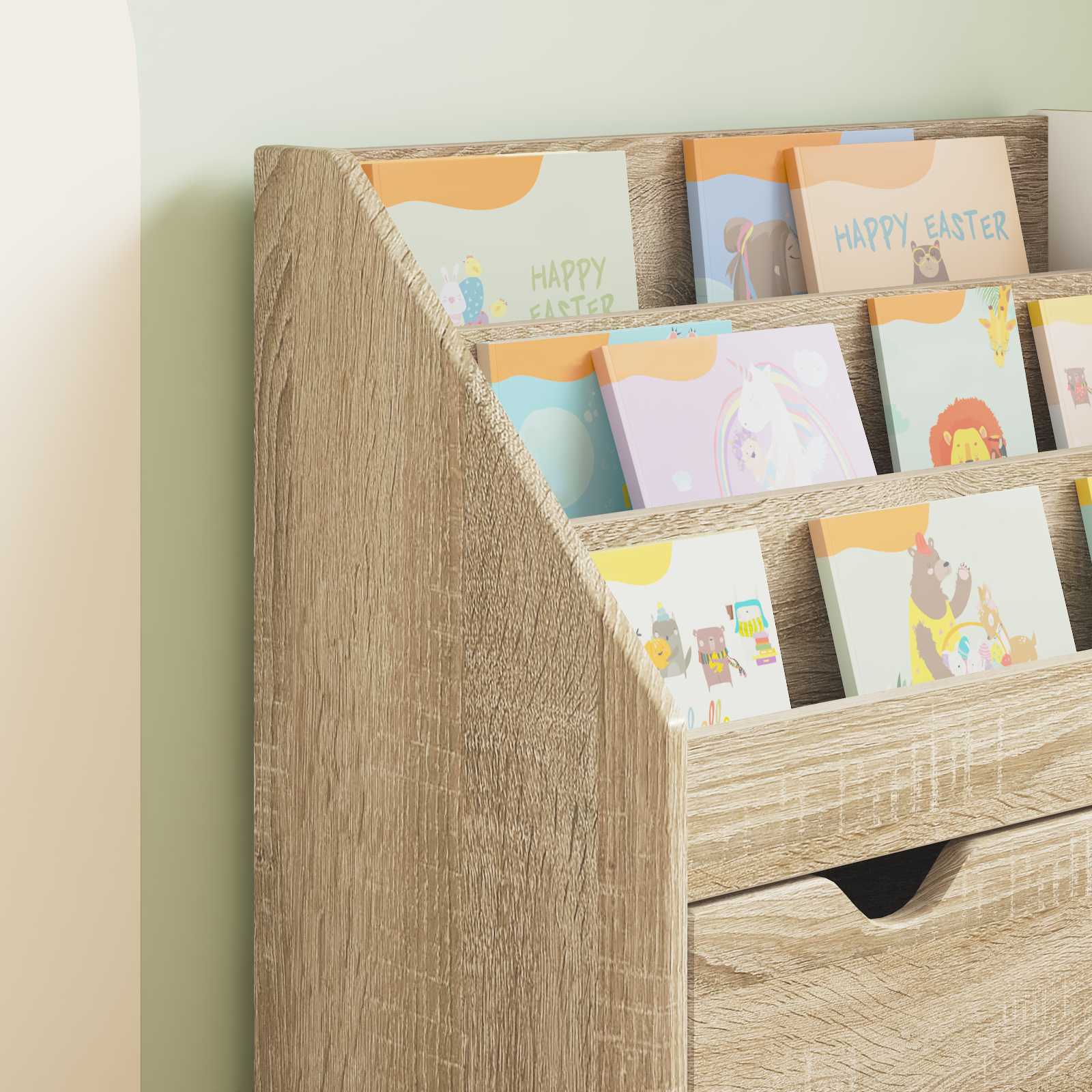 vidaXL Biblioteczka dla dzieci z szufladą Dąb Sonoma 60 x 29,5 x 69 cm