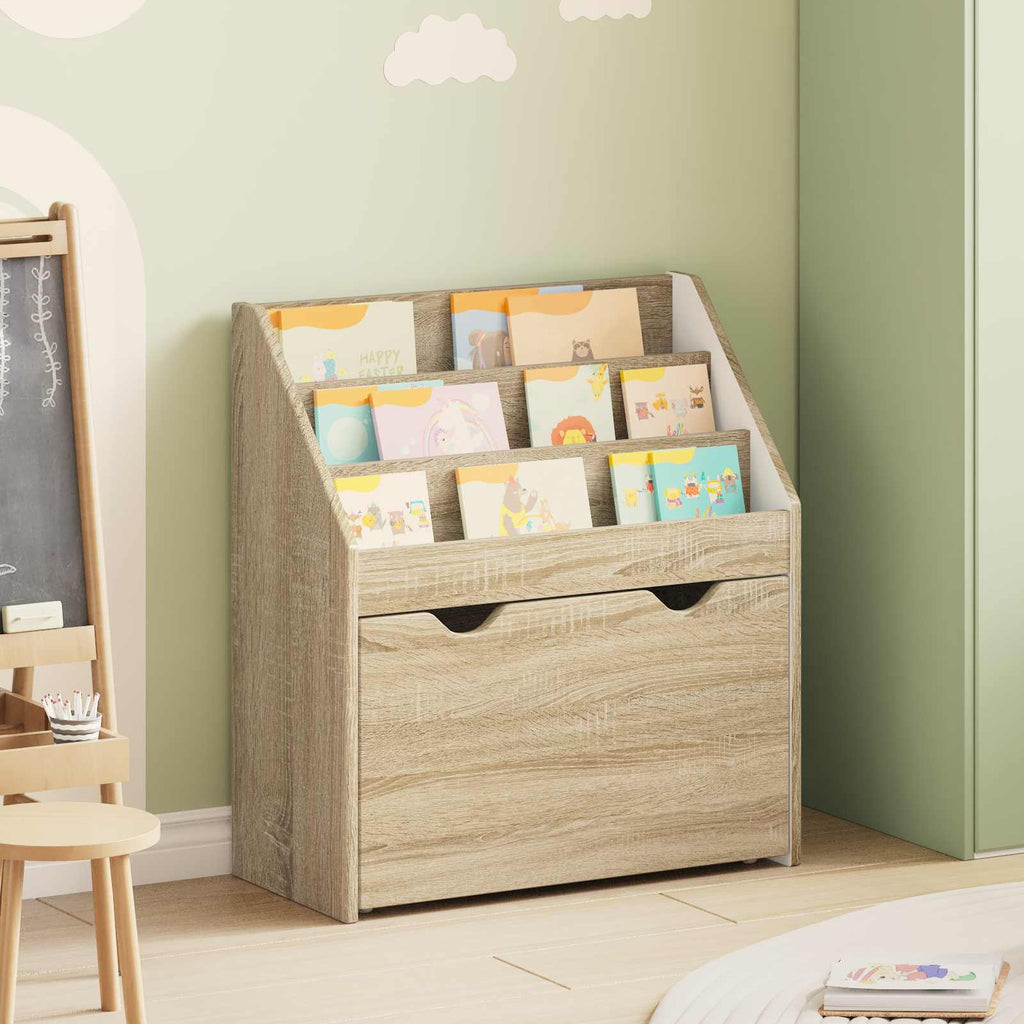 vidaXL Biblioteczka dla dzieci z szufladą Dąb Sonoma 60 x 29,5 x 69 cm