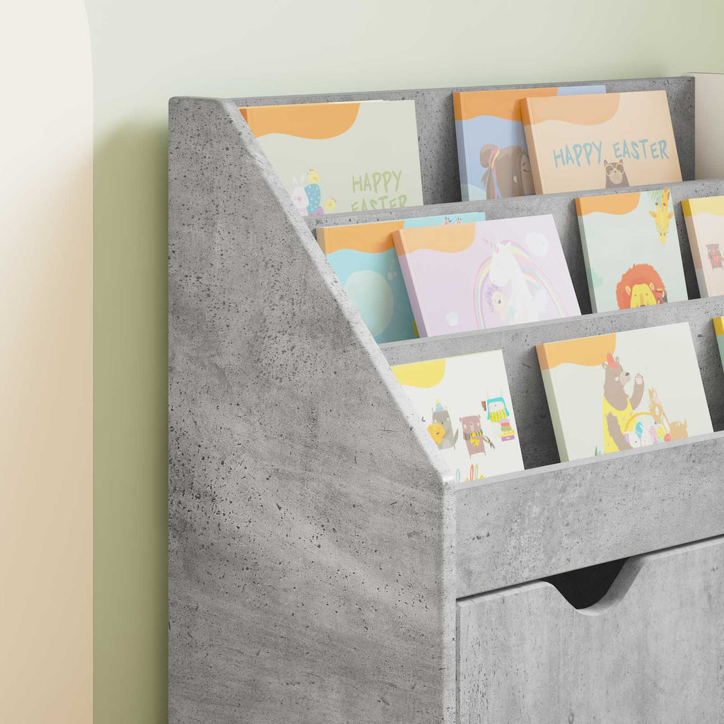 vidaXL Biblioteczka dla dzieci Betonowy szary 60 x 29,5 x 69 cm
