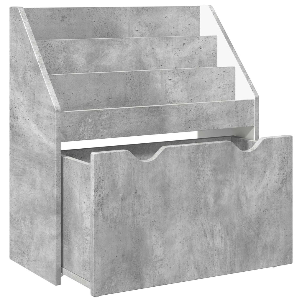 vidaXL Biblioteczka dla dzieci Betonowy szary 60 x 29,5 x 69 cm