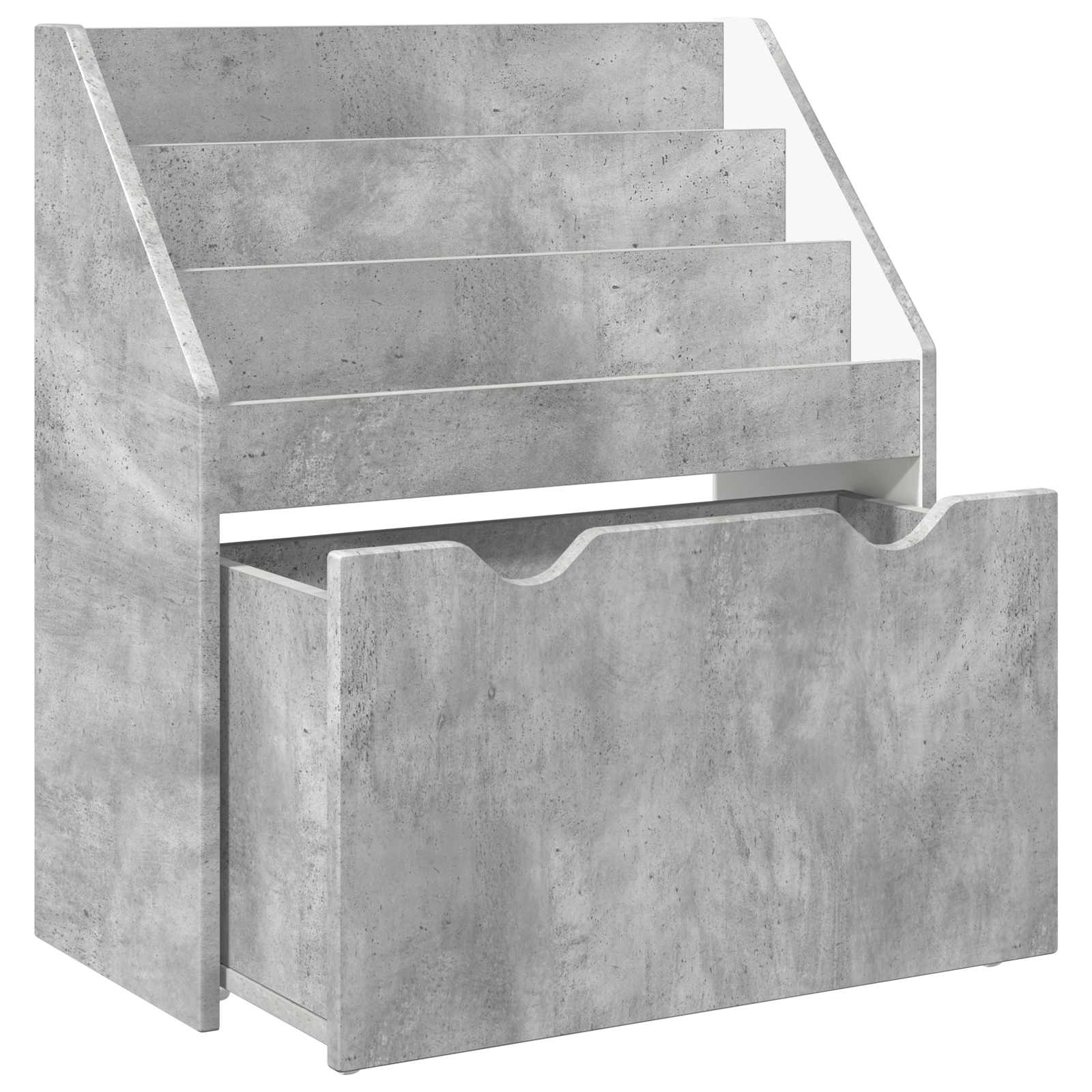 vidaXL Biblioteczka dla dzieci Betonowy szary 60 x 29,5 x 69 cm