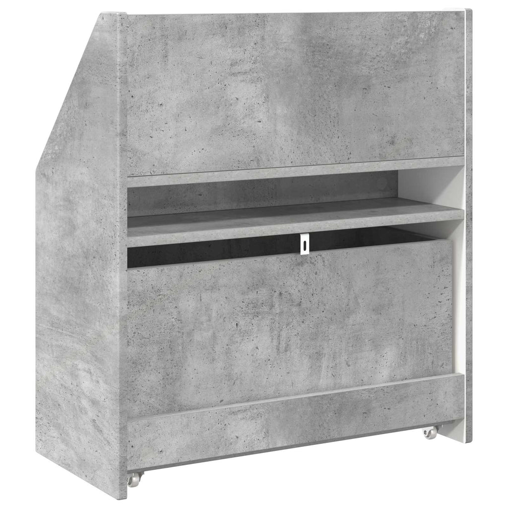 vidaXL Biblioteczka dla dzieci Betonowy szary 60 x 29,5 x 69 cm