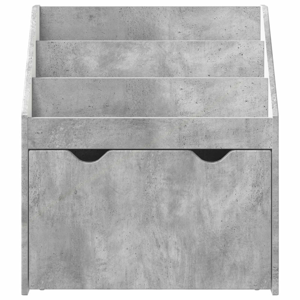 vidaXL Biblioteczka dla dzieci Betonowy szary 60 x 29,5 x 69 cm