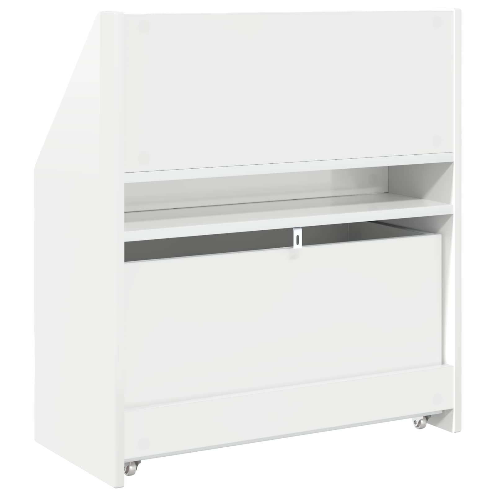 vidaXL Biblioteczka dla dzieci Wysoki połysk biały 60 x 29,5 x 69 cm