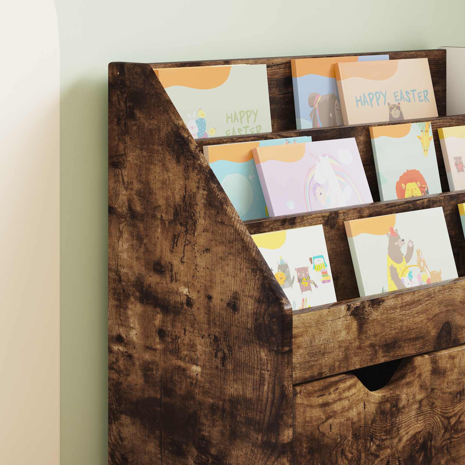 vidaXL Biblioteczka dla dzieci Dąb wędzony 60 x 29,5 x 69 cm