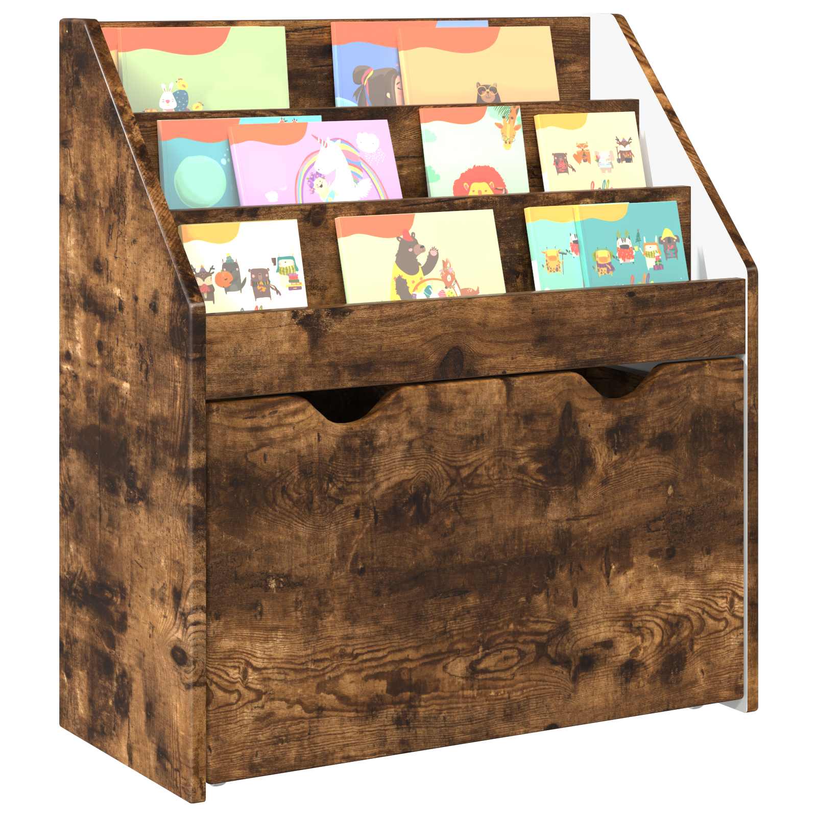 vidaXL Biblioteczka dla dzieci Dąb wędzony 60 x 29,5 x 69 cm