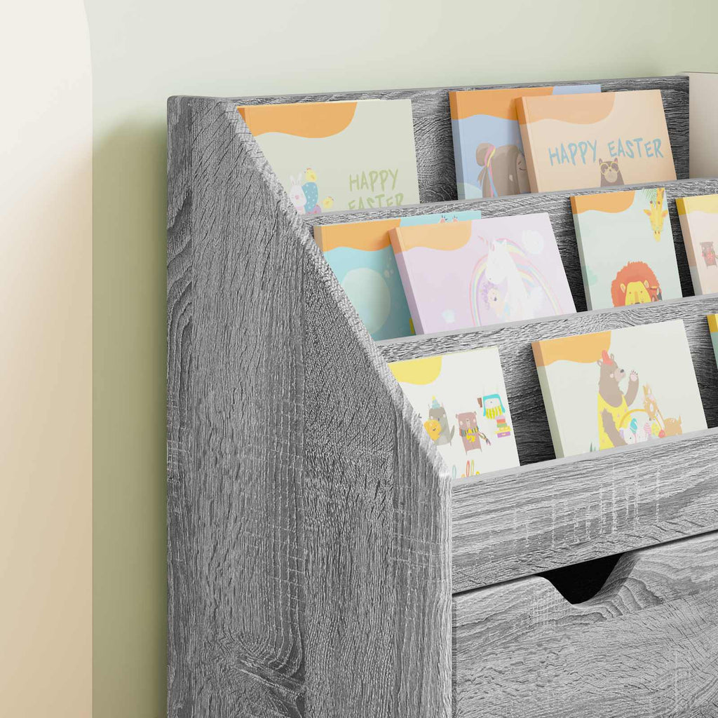 vidaXL Biblioteczka dla dzieci Szary Sonoma 60 x 29,5 x 69 cm