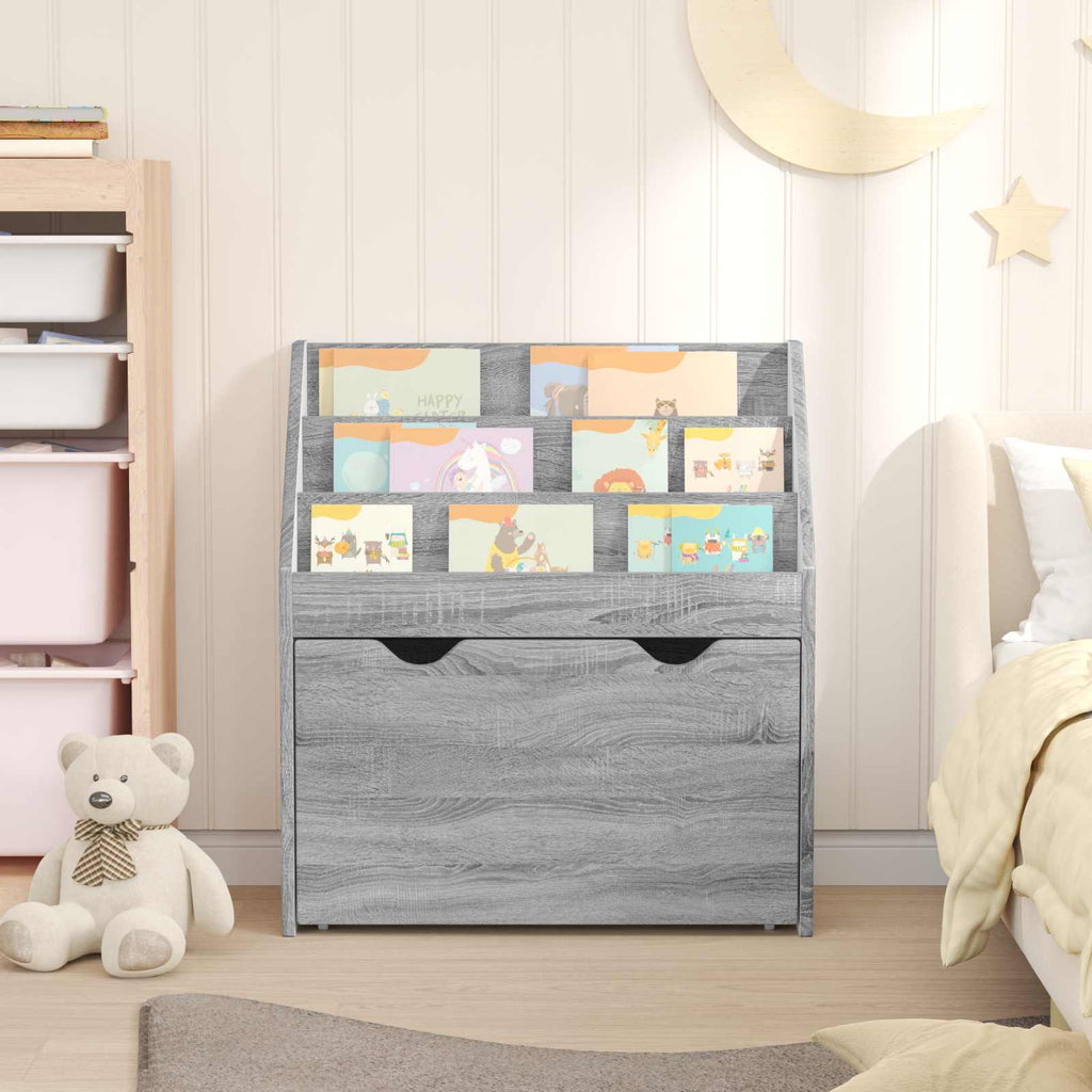 vidaXL Biblioteczka dla dzieci Szary Sonoma 60 x 29,5 x 69 cm