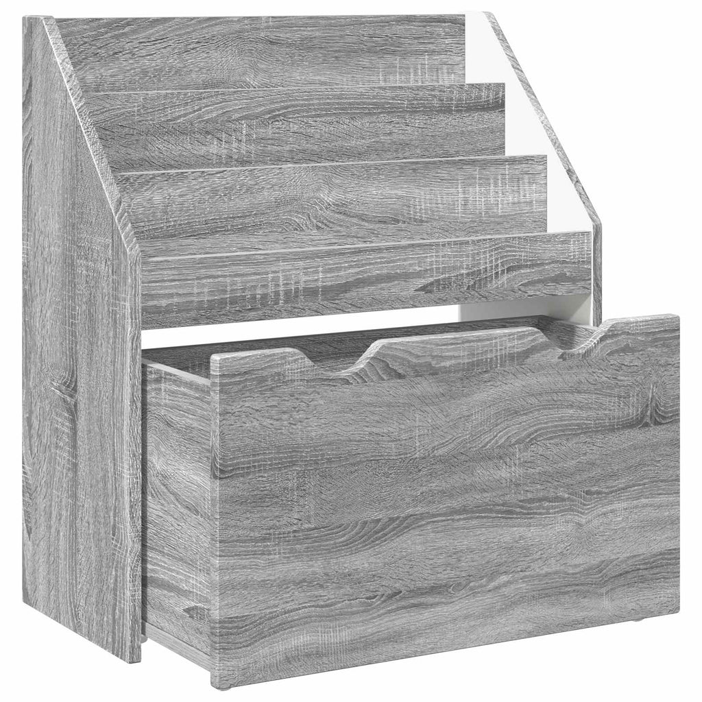vidaXL Biblioteczka dla dzieci Szary Sonoma 60 x 29,5 x 69 cm