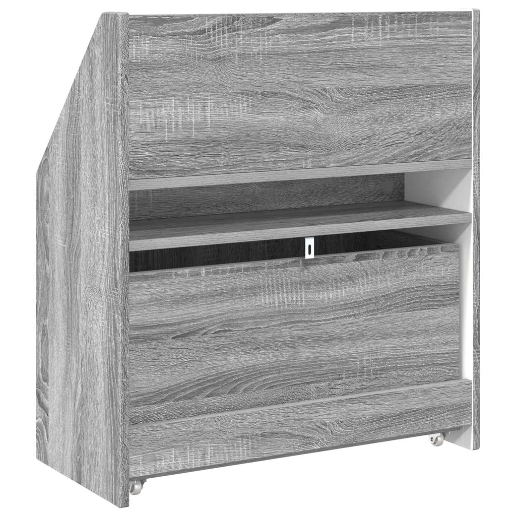 vidaXL Biblioteczka dla dzieci Szary Sonoma 60 x 29,5 x 69 cm