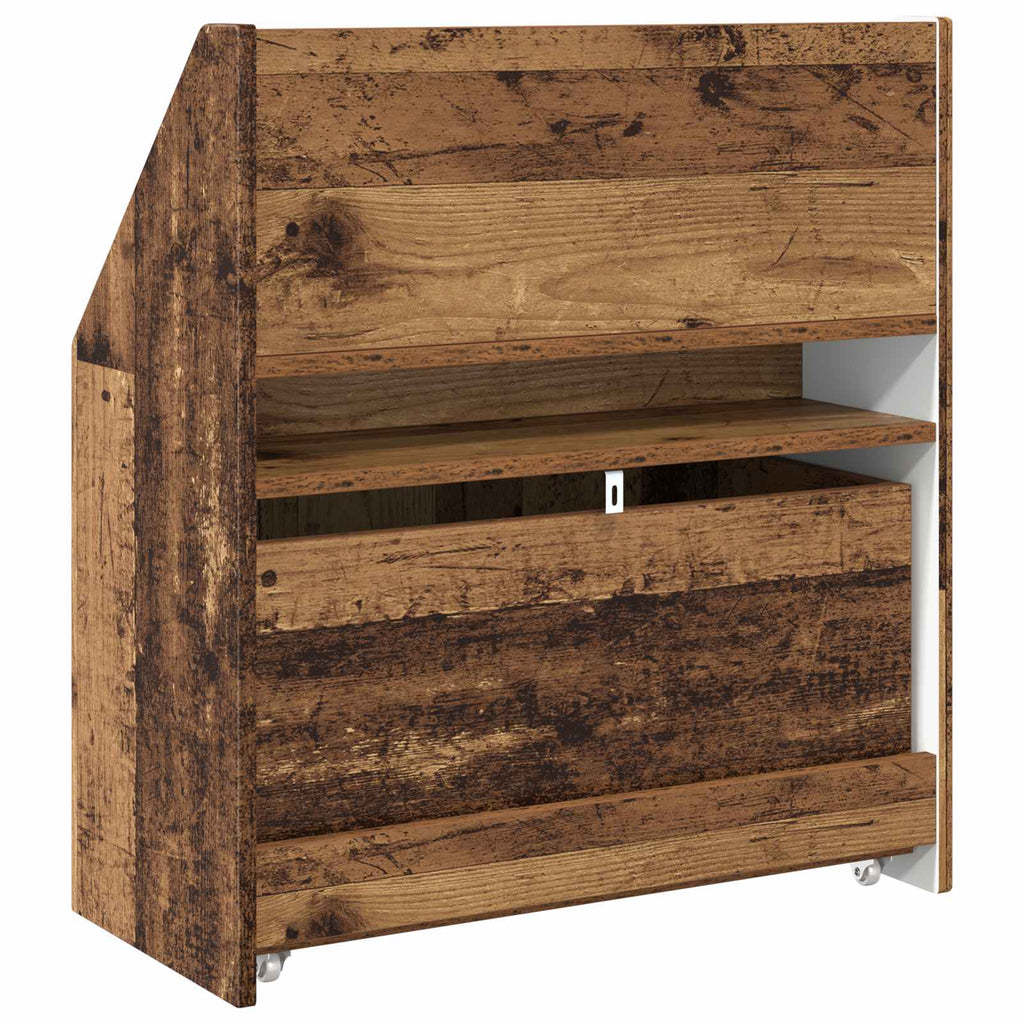 vidaXL Biblioteczka dla dzieci Stare drewno 60 x 29,5 x 69 cm