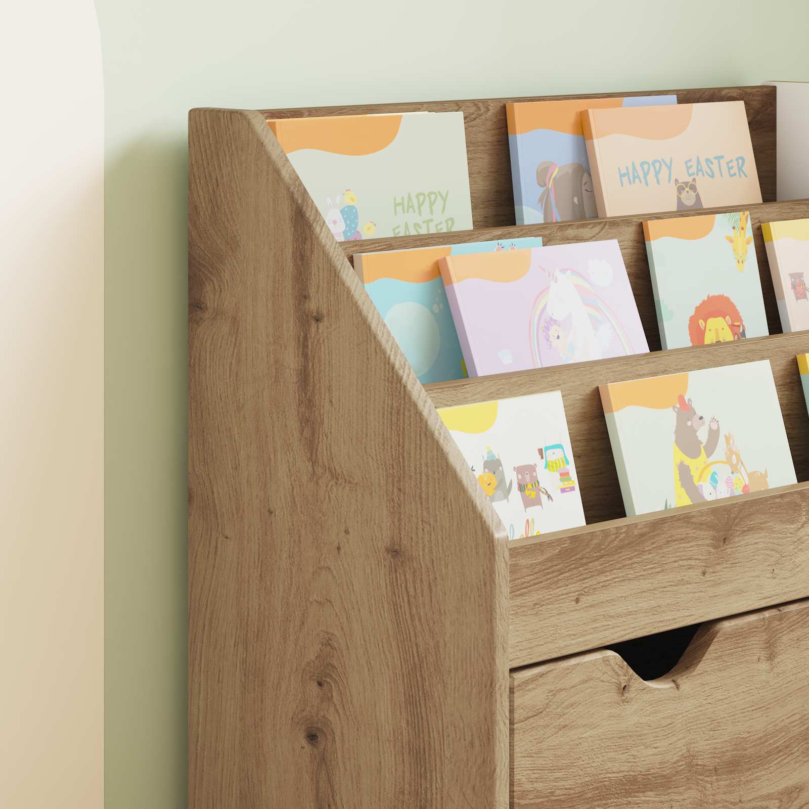 vidaXL Biblioteczka dla dzieci Dąb rzemieślniczy 60 x 29,5 x 69 cm