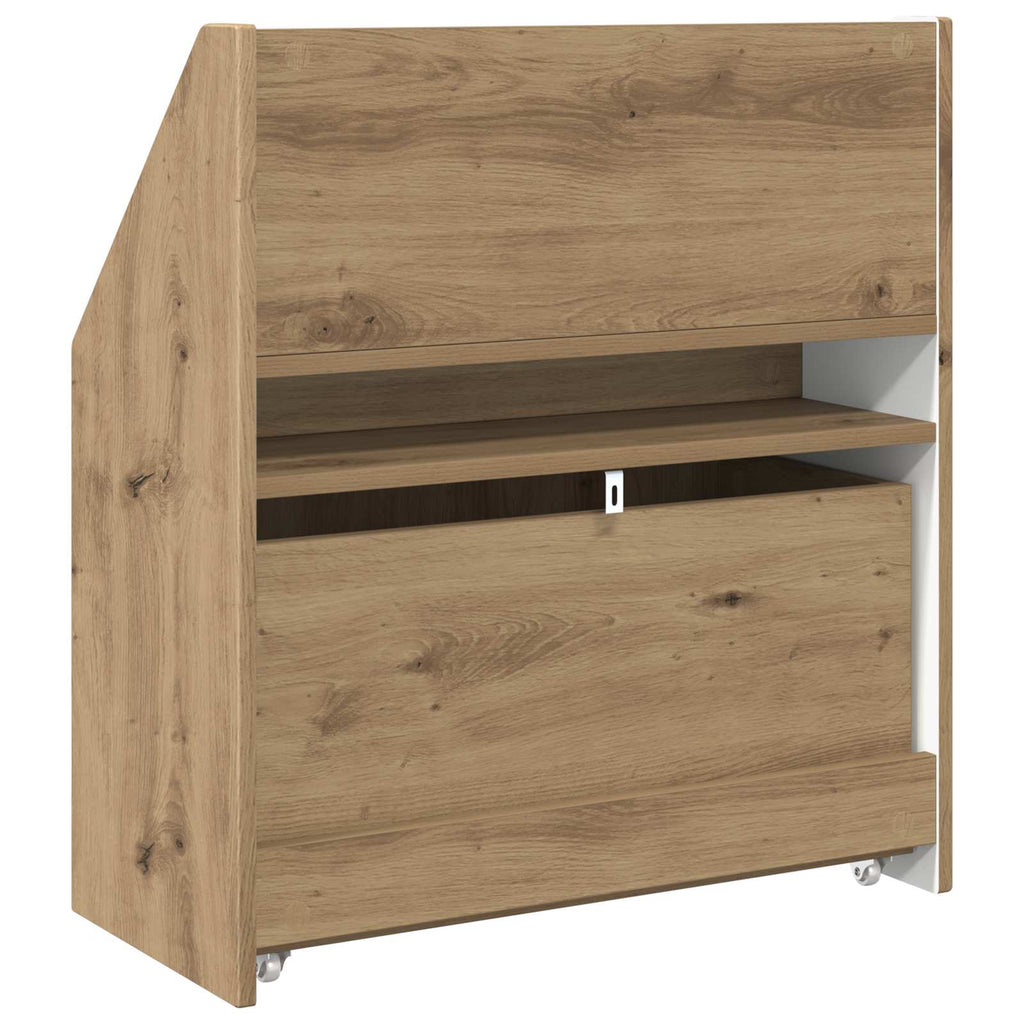 vidaXL Biblioteczka dla dzieci Dąb rzemieślniczy 60 x 29,5 x 69 cm