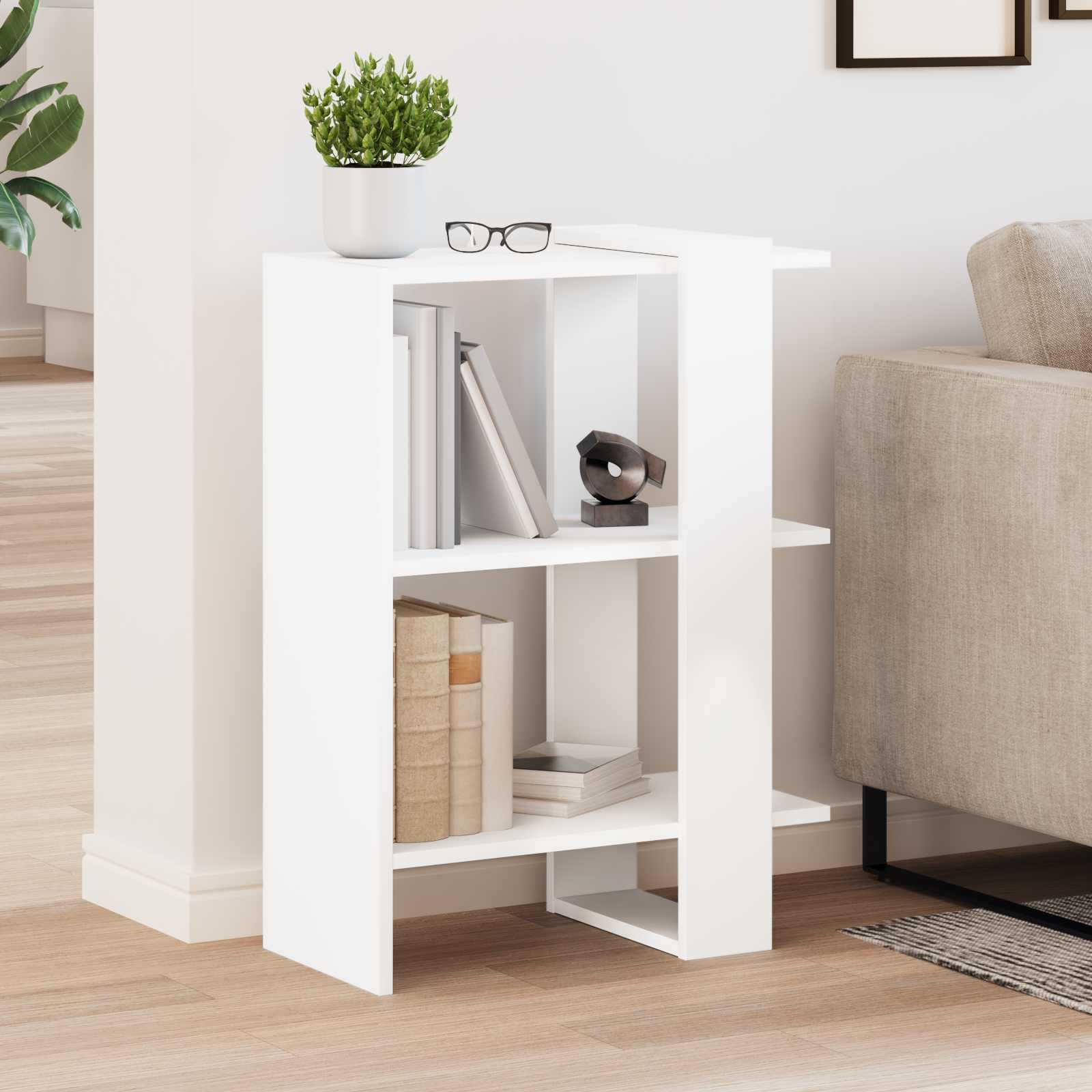 vidaXL Półka na książki Biały 52 x 25 x 71,5 cm