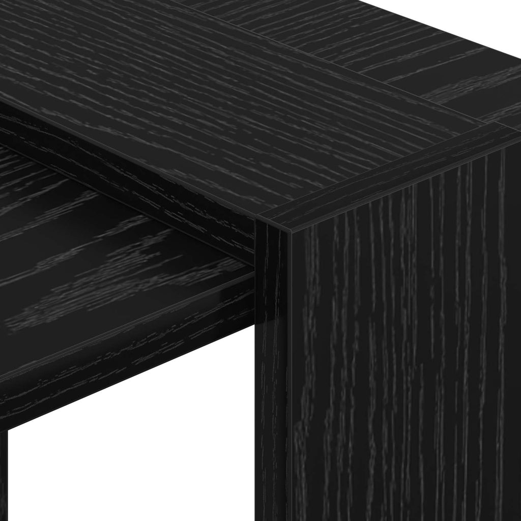 vidaXL Półka na książki 2 poziomy 52 x 25 x 71,5 cm Czarny Dąb