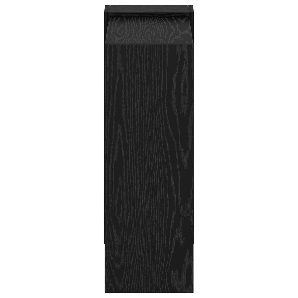 vidaXL Półka na książki Czarny Dąb 52 x 25 x 71,5 cm