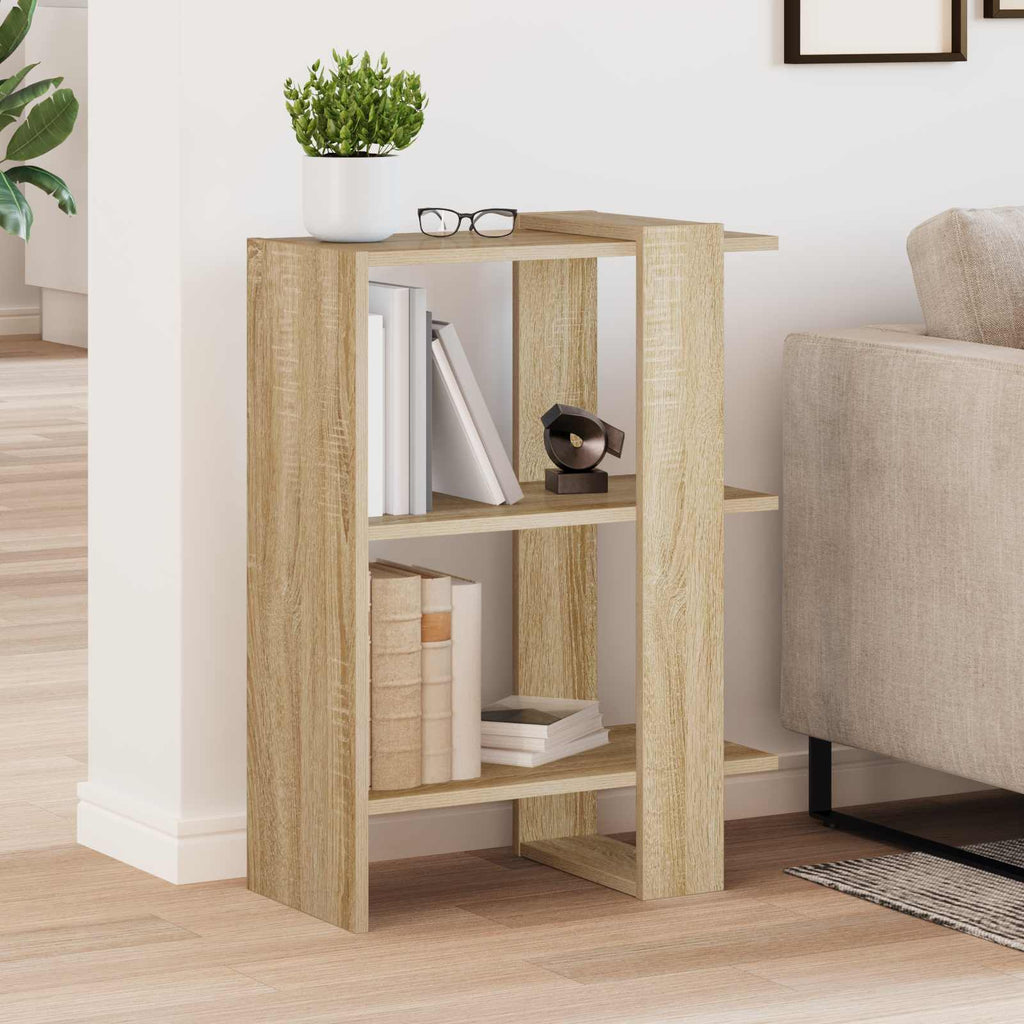 vidaXL Półka na książki Dąb Sonoma 52 x 25 x 71,5 cm