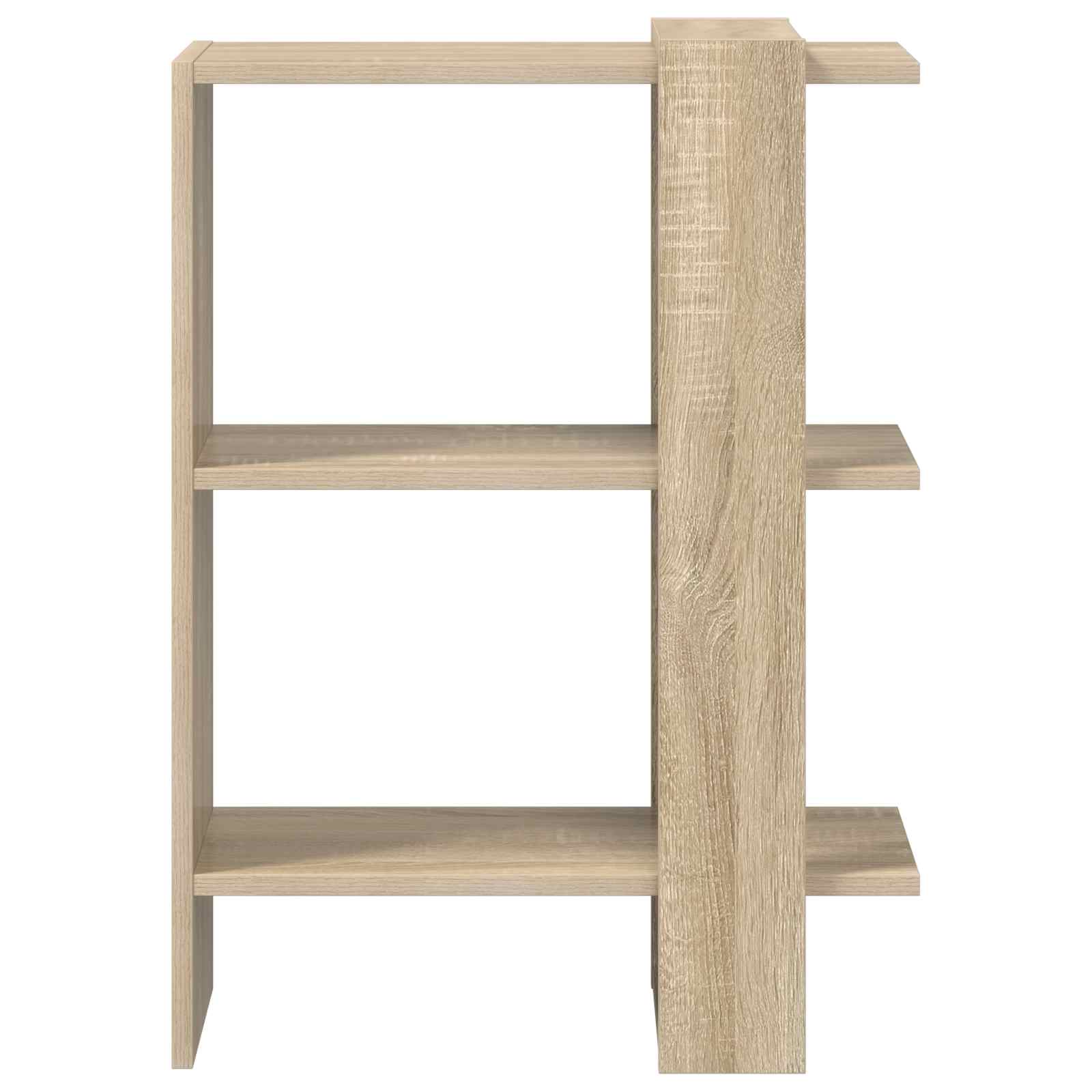 vidaXL Półka na książki 2 poziomy 52 x 25 x 71,5 cm Dąb Sonoma
