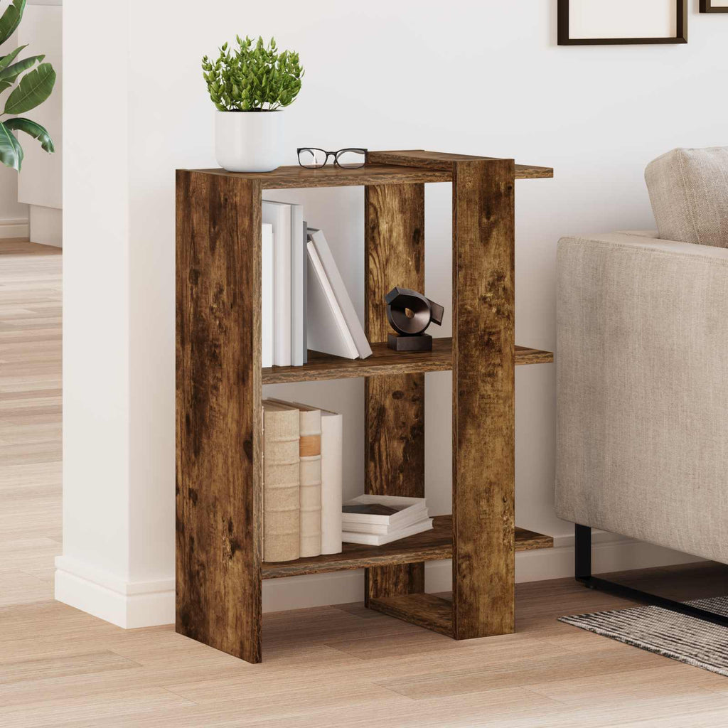 vidaXL Półka na książki Dąb wędzony 52 x 25 x 71,5 cm