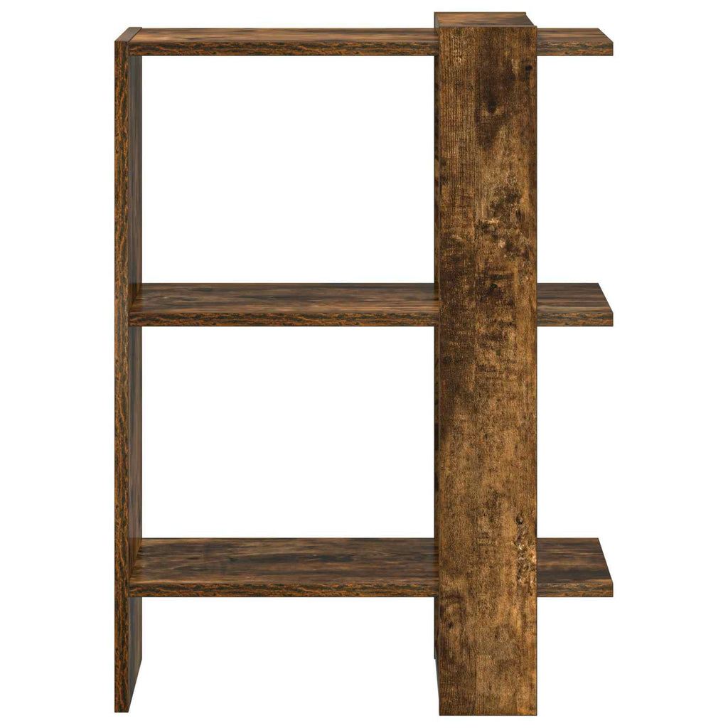 vidaXL Półka na książki 2 poziomy 52 x 25 x 71,5 cm Dąb wędzony