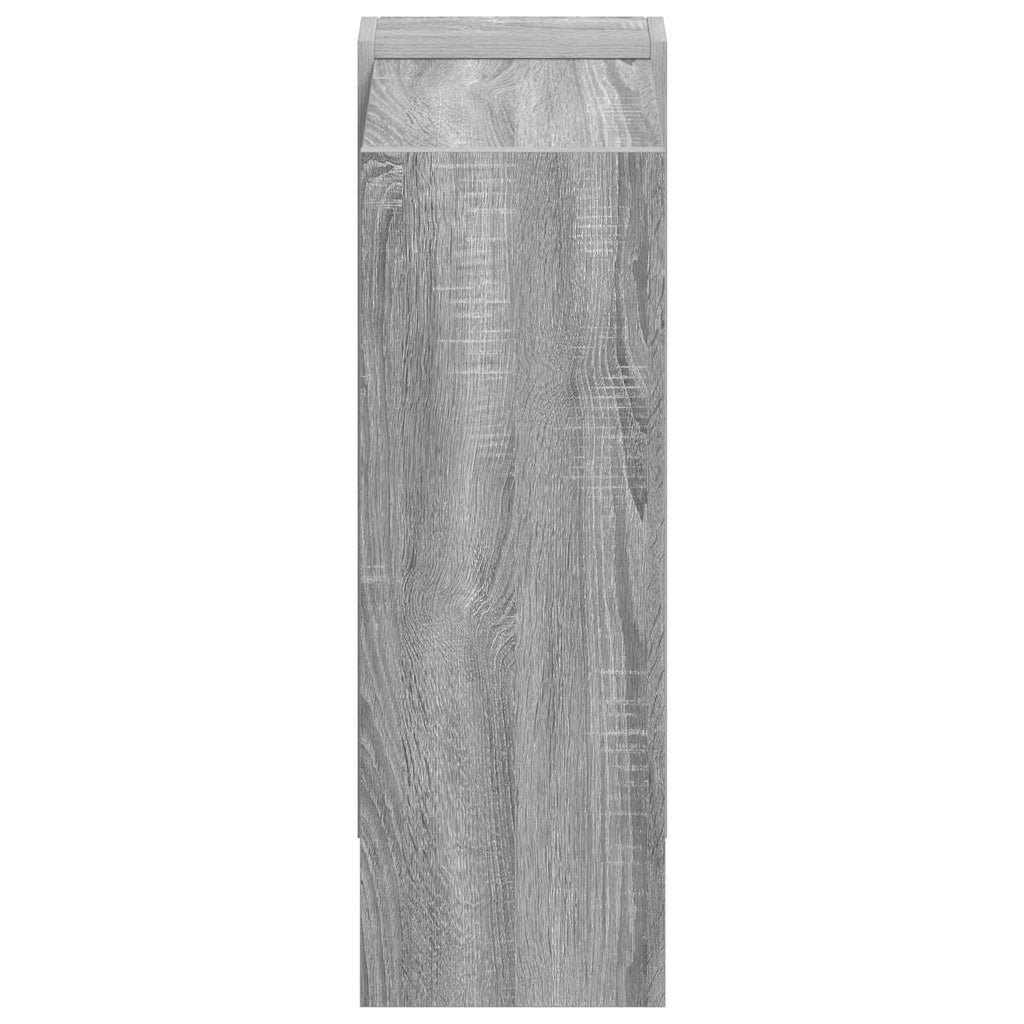 vidaXL Półka na książki 2 poziomy 52 x 25 x 71,5 cm Szary Sonoma