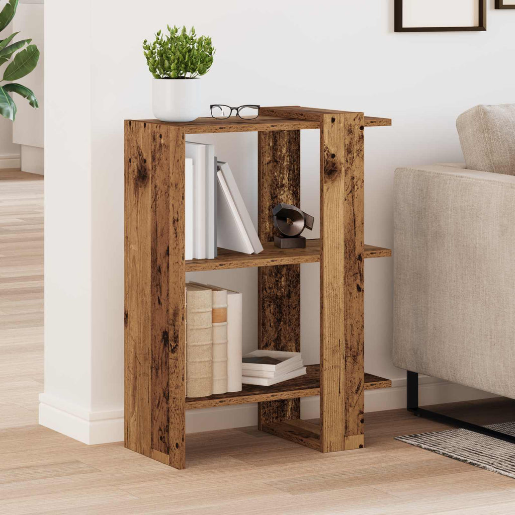 vidaXL Półka na książki Stare drewno 52 x 25 x 71,5 cm