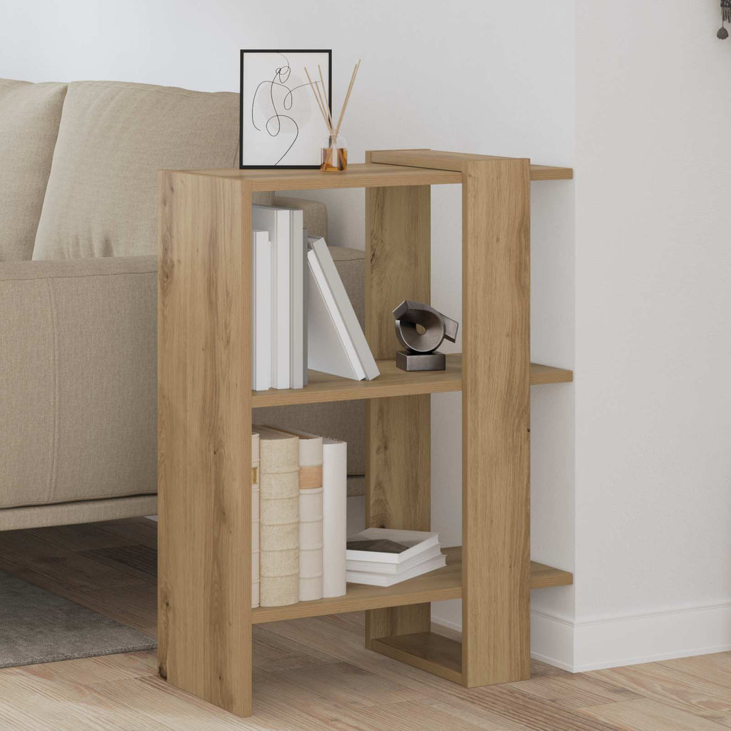 vidaXL Półka na książki 2 poziomy 52 x 25 x 71,5 cm Dąb rzemieślniczy