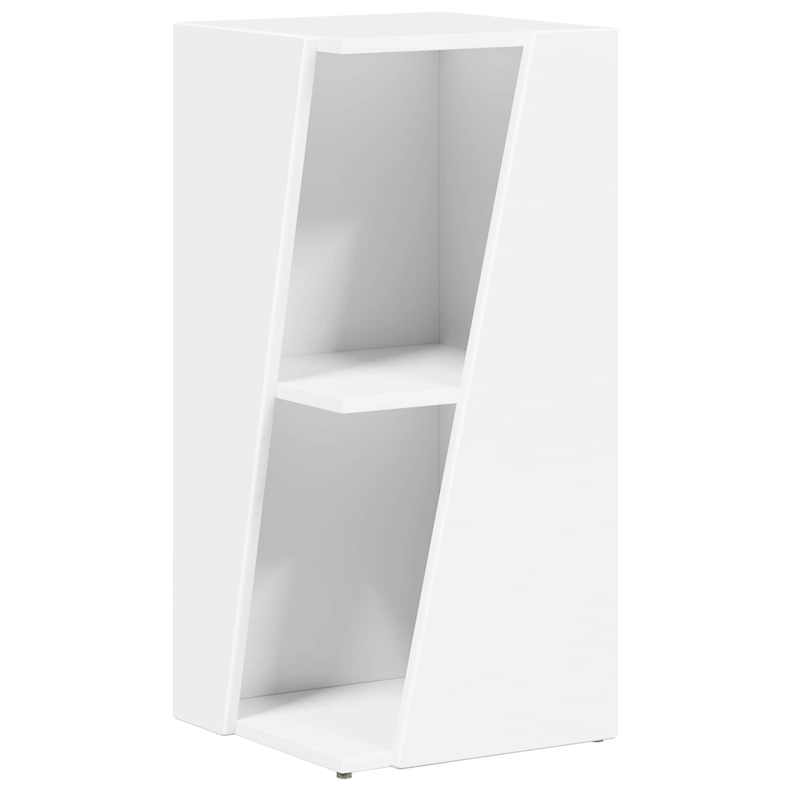 vidaXL Półka boczna Biały 33 x 32 x 70,5 cm Materiał drewnopochodny