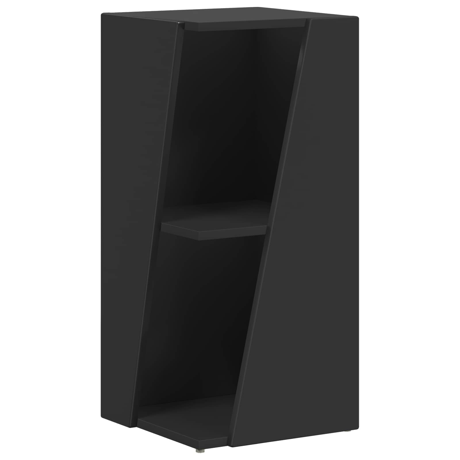 vidaXL Półka boczna Czarny 33 x 32 x 70,5 cm Materiał drewnopochodny