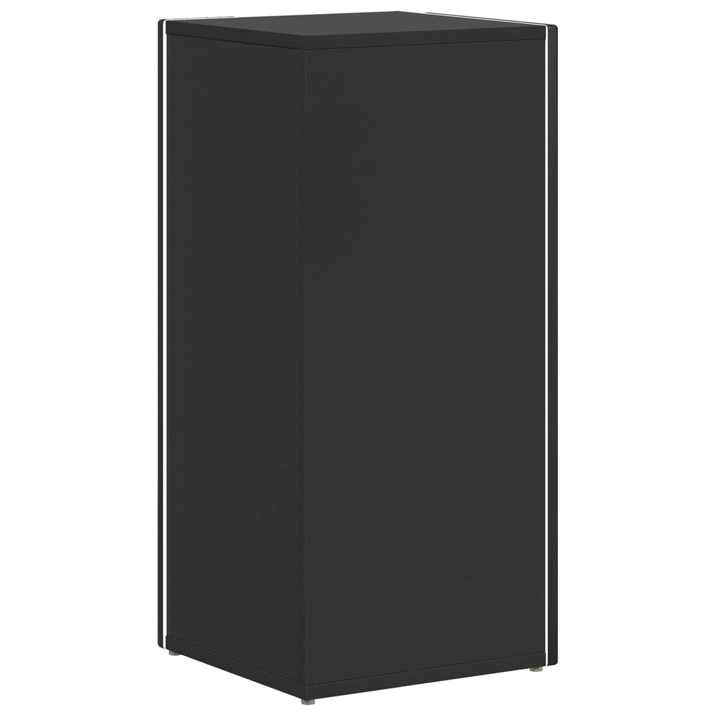 vidaXL Półka boczna Czarny 33 x 32 x 70,5 cm Materiał drewnopochodny