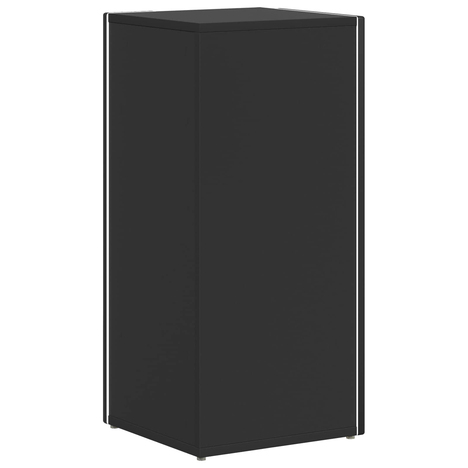 vidaXL Półka boczna Czarny 33 x 32 x 70,5 cm Materiał drewnopochodny