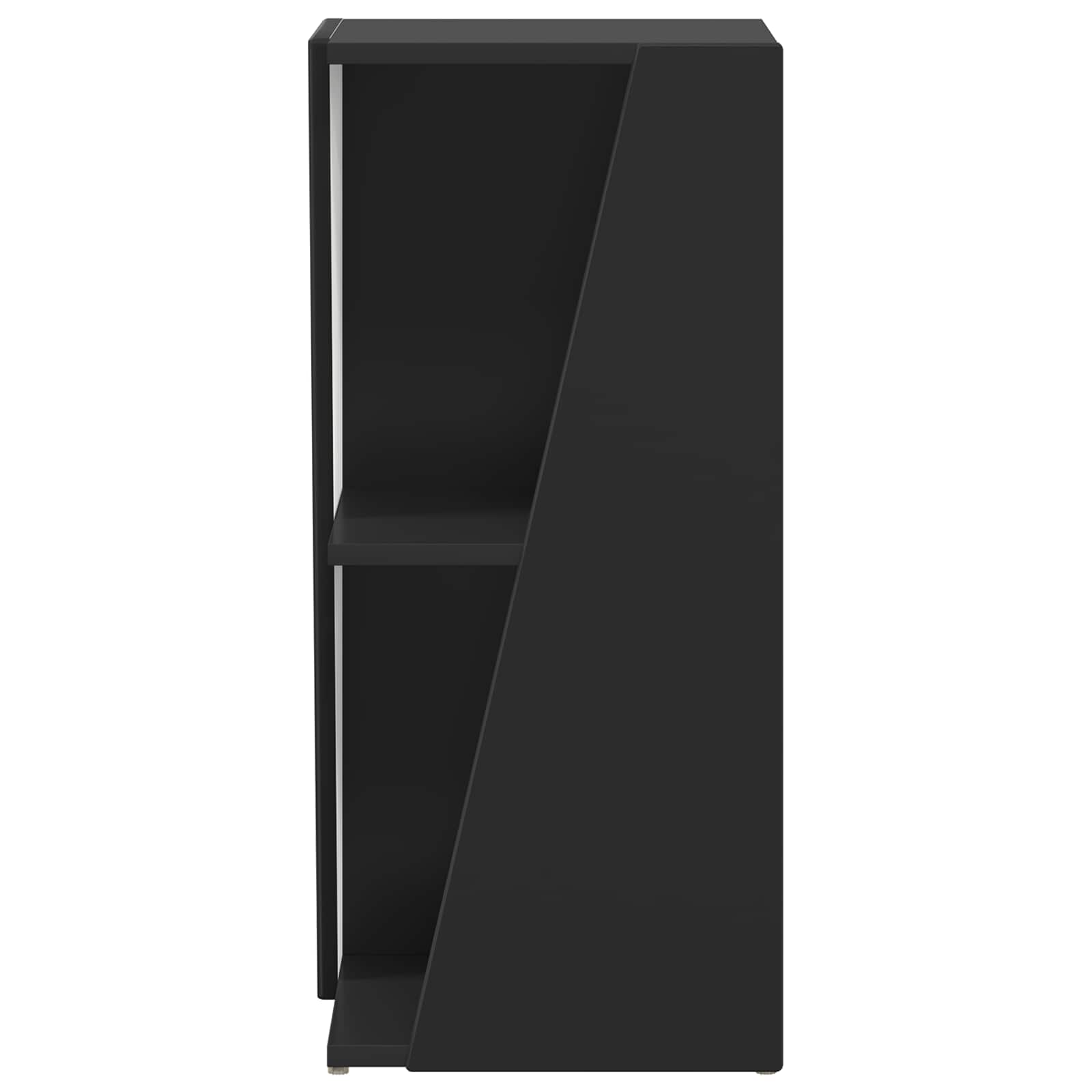 vidaXL Półka boczna Czarny 33 x 32 x 70,5 cm Materiał drewnopochodny