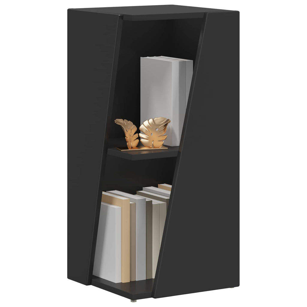 vidaXL Półka boczna Czarny 33 x 32 x 70,5 cm Materiał drewnopochodny