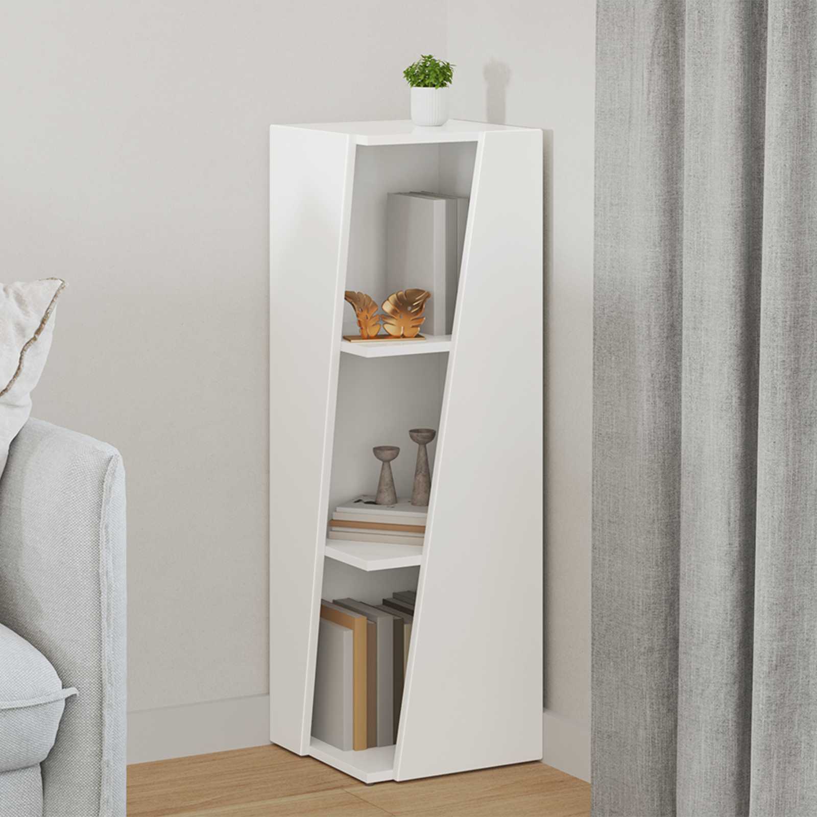 vidaXL Półka boczna Biały 33 x 32 x 100,5 cm Materiał drewnopochodny