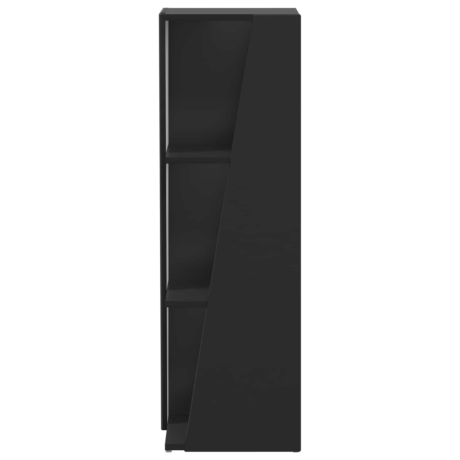 vidaXL Półka boczna Czarny 33 x 32 x 100,5 cm Materiał drewnopochodny