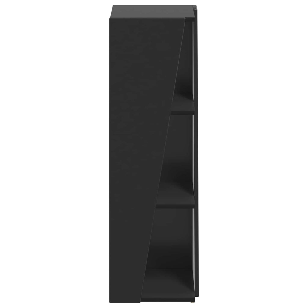 vidaXL Półka boczna Czarny 33 x 32 x 100,5 cm Materiał drewnopochodny