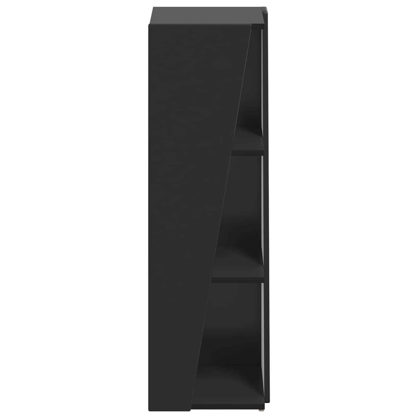 vidaXL Półka boczna Czarny 33 x 32 x 100,5 cm Materiał drewnopochodny
