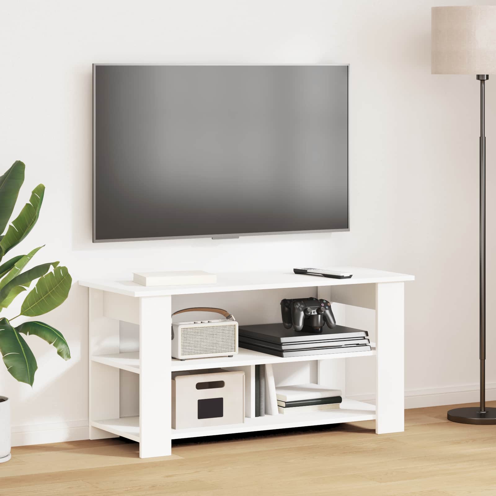 vidaXL Stojak na telewizor Biały 100 x 40 x 50 cm