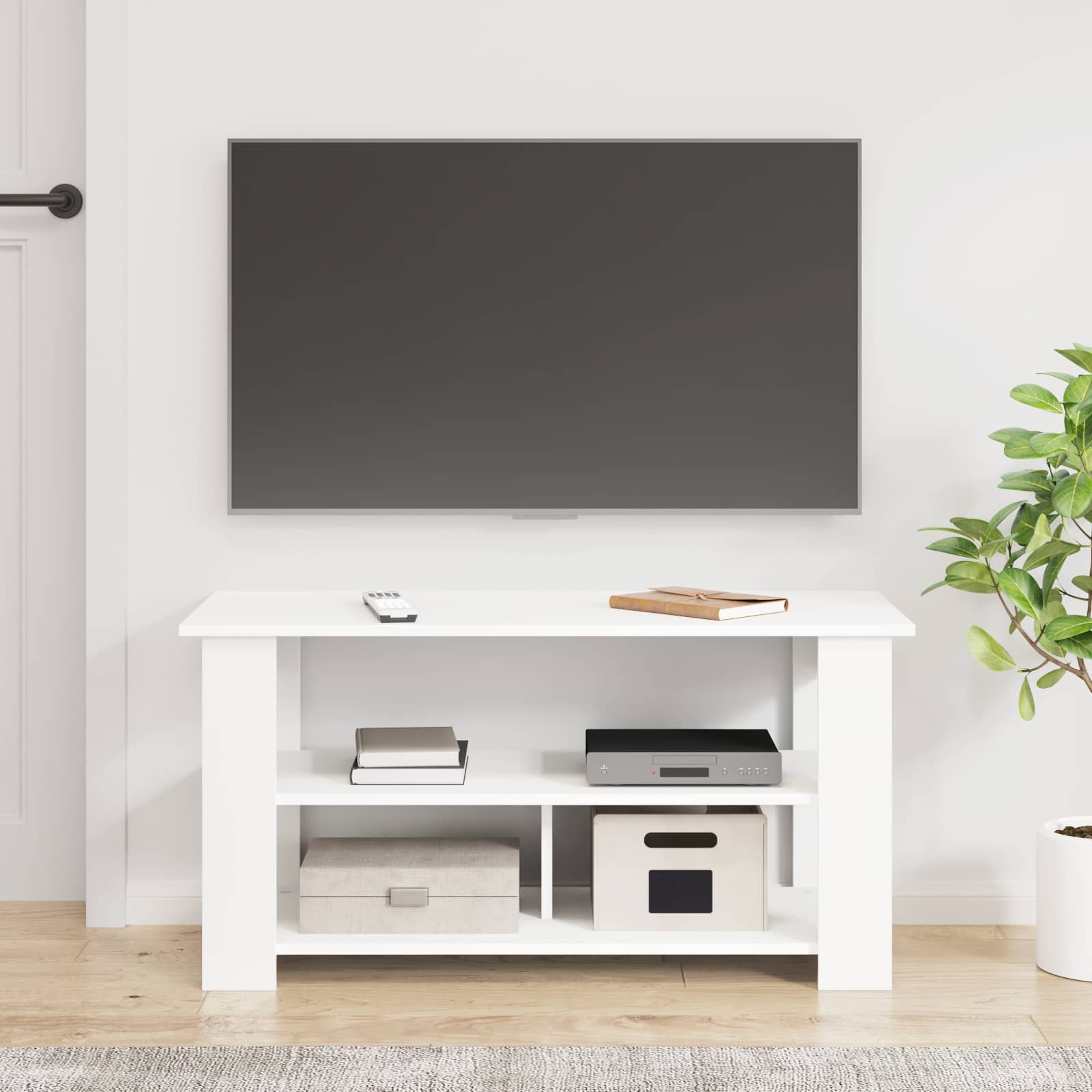 vidaXL Stojak na telewizor Biały 100 x 40 x 50 cm