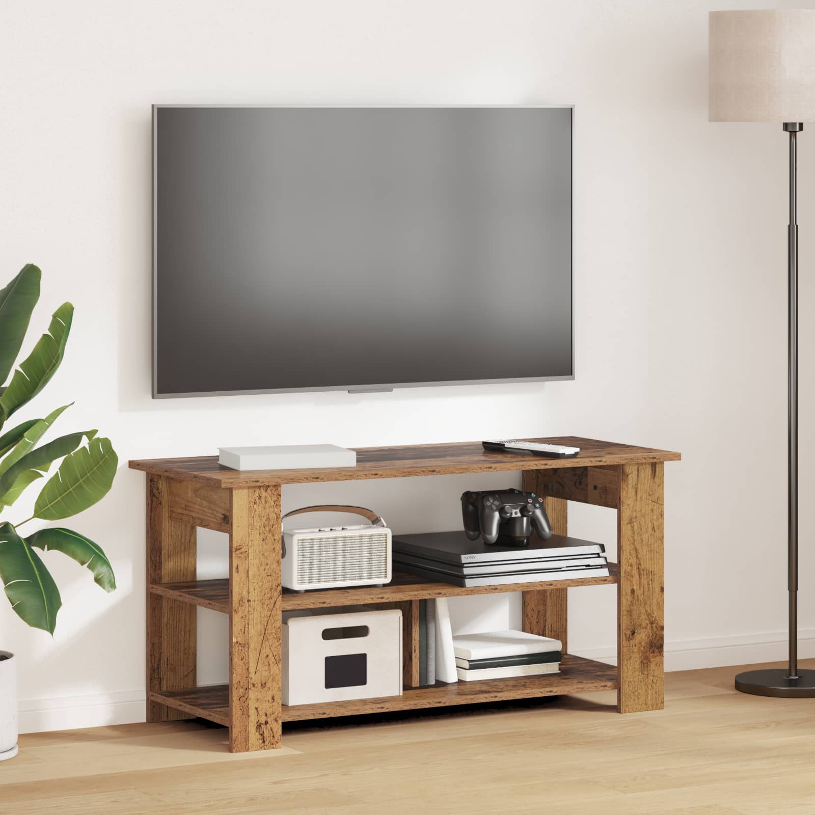 vidaXL Stojak na telewizor Stare drewno 100 x 40 x 50 cm