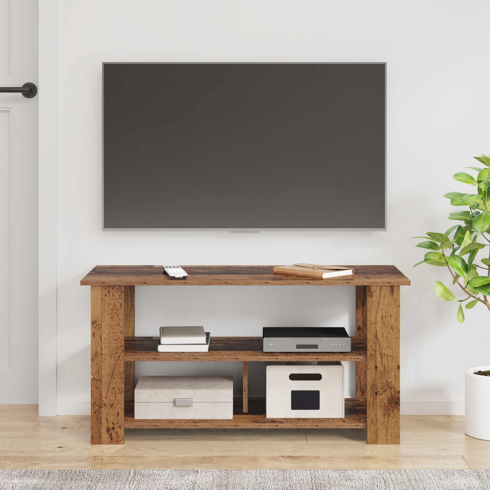 vidaXL Stojak na telewizor Stare drewno 100 x 40 x 50 cm