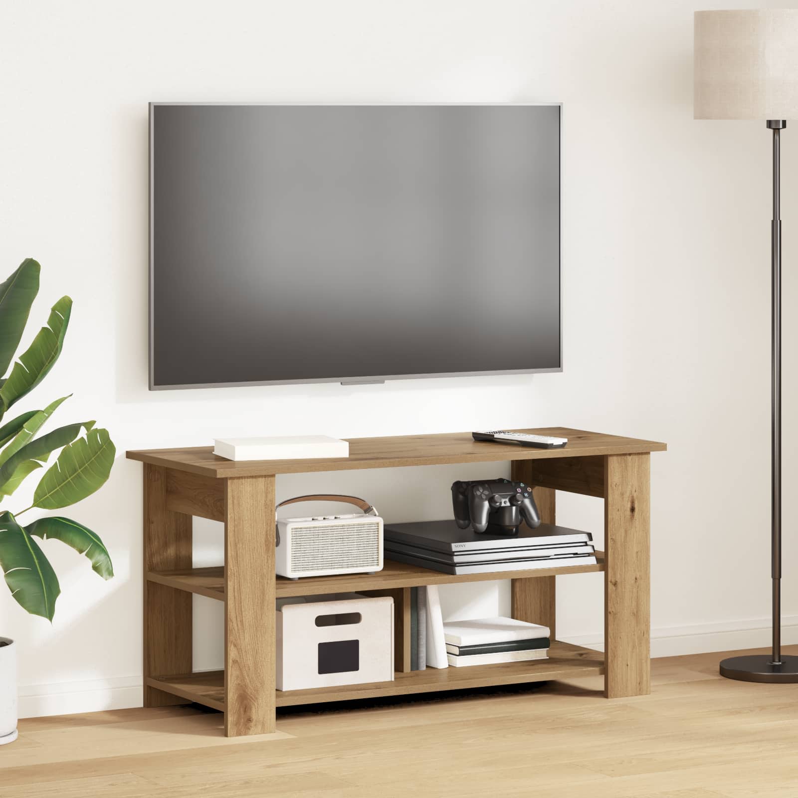vidaXL Stojak na telewizor Dąb rzemieślniczy 100 x 40 x 50 cm