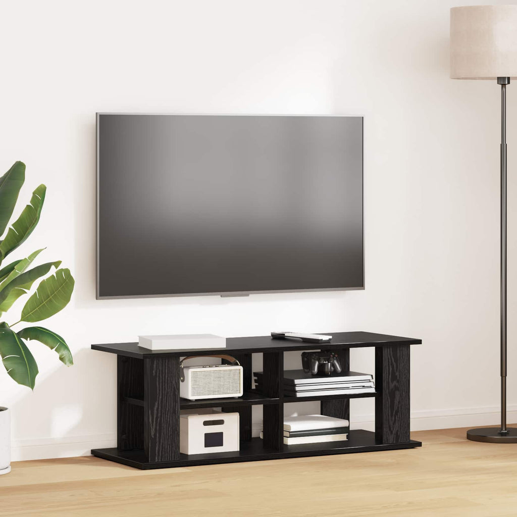 vidaXL Stojak na telewizor Czarny Dąb 96 x 35 x 33,5 cm