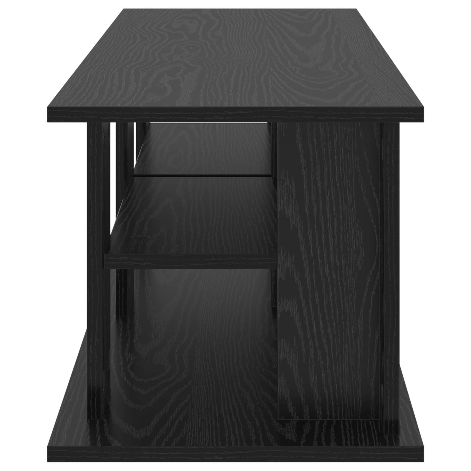 vidaXL Stojak na telewizor Czarny Dąb 96 x 35 x 33,5 cm