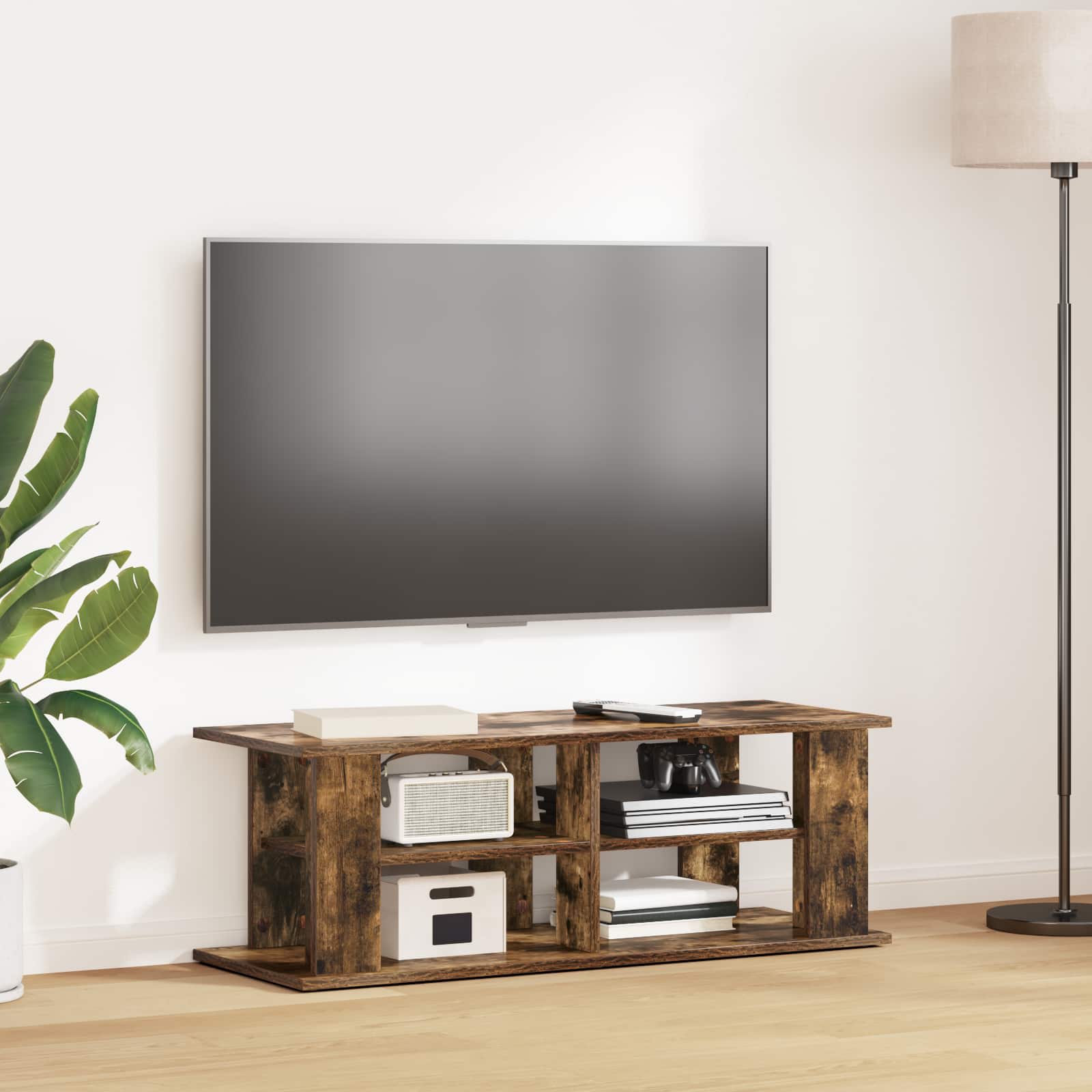 vidaXL Stojak na telewizor Dąb wędzony 96 x 35 x 33,5 cm