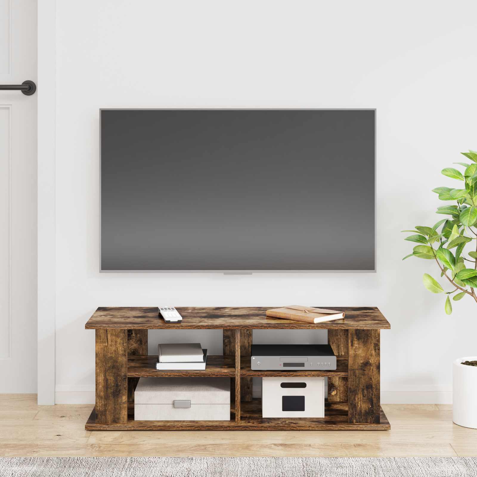 vidaXL Stojak na telewizor Dąb wędzony 96 x 35 x 33,5 cm