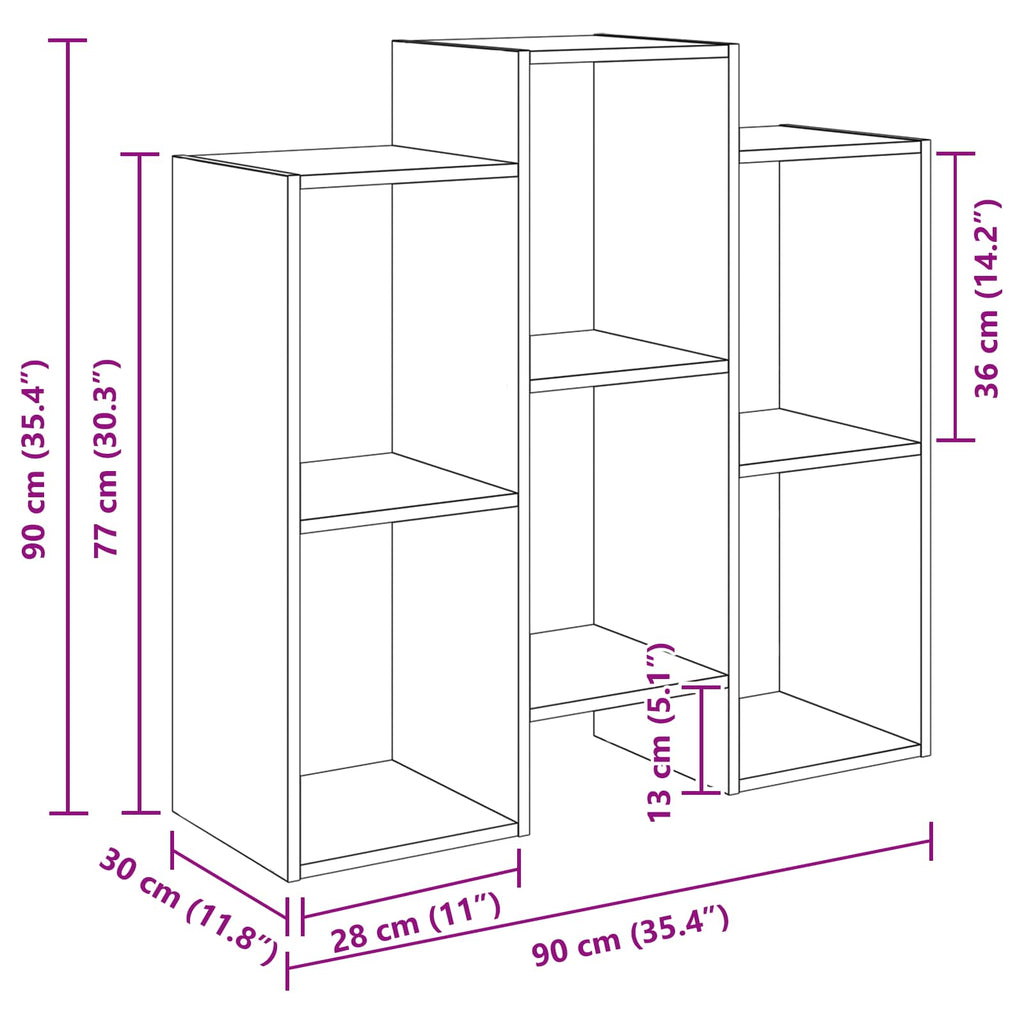 vidaXL Bufet Biały 90 x 30 x 90 cm