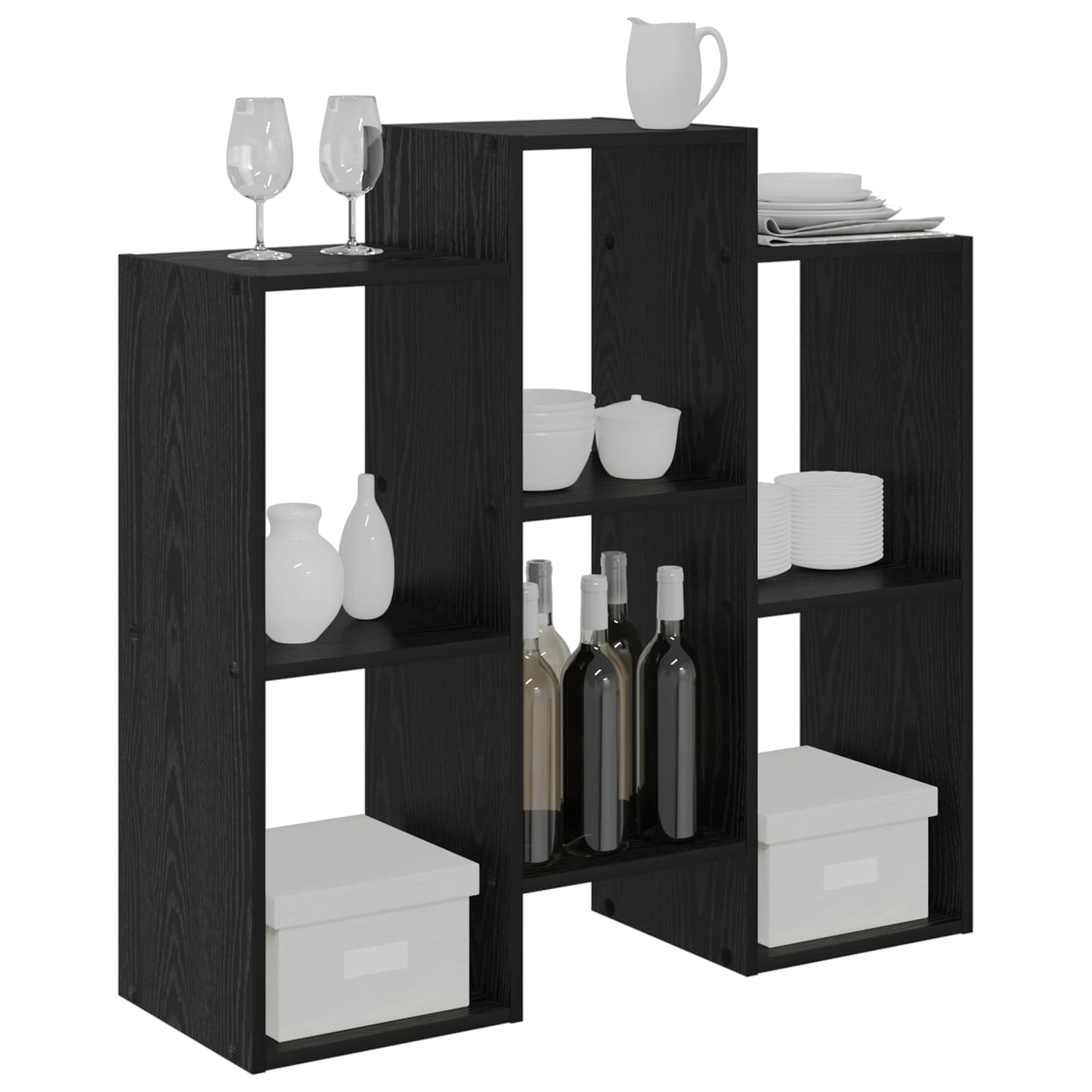 vidaXL Bufet Czarny Dąb 90 x 30 x 90 cm