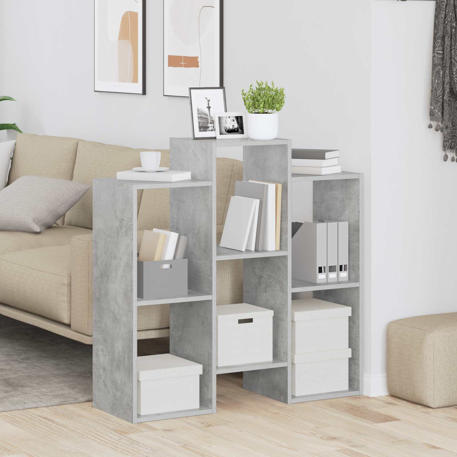 vidaXL Bufet Betonowy szary 90 x 30 x 90 cm